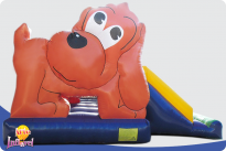 Pula-Pula Cachorrinho com saída de Escorrega Médio